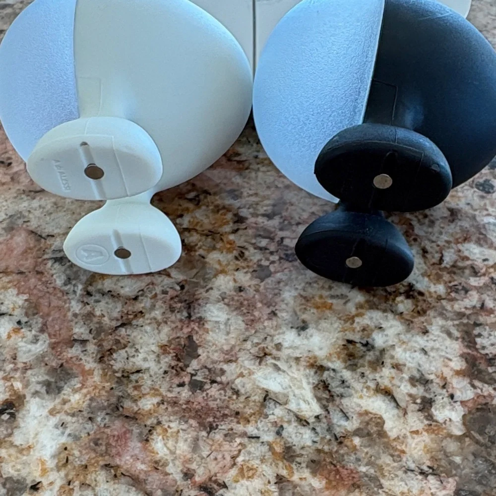 Modern Black and White Magnetic Salt and Pepper Shakers